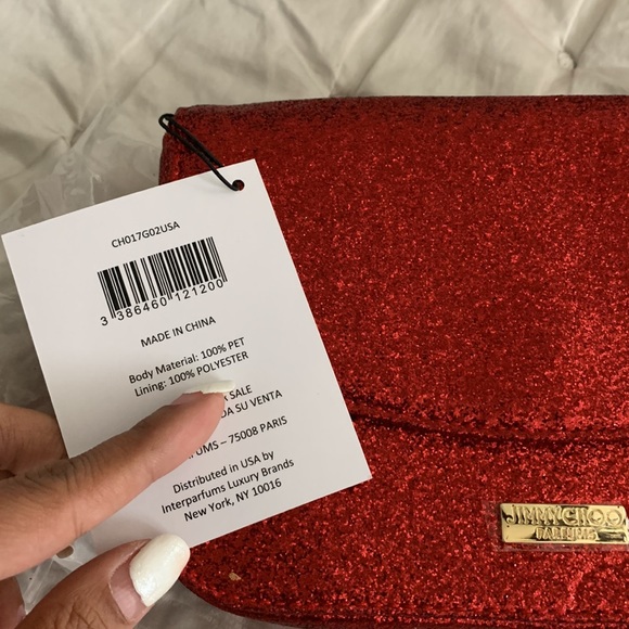 Red sparkly jimmy choo bag - Picture 3 of 3